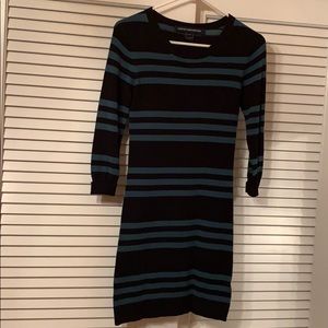 French Connection Striped Bodycon Sweater Dress